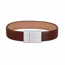 Nordahl Andersen - SON OF NOA - Herren ARMBAND - Kalbsleder Braun Glatt - 21cm