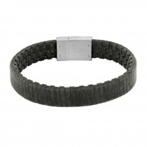 Nordahl Andersen - SON OF NOA - Herren ARMBAND - Kalbsleder Grau - 21cm