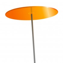 SONNENSCHEIBE - Sonnenfänger - ORANGE mit Schwingstab - groß 20cm