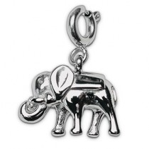 Street Glücksbringer Schmuck - Charm Silber Elefant