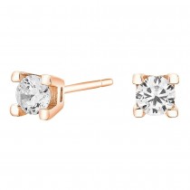 Joanli Nor - Swarovski - Schmuck - Amelianor - Ohrstecker - Rosévergoldet - 3mm