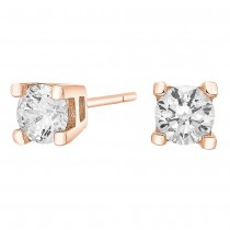Joanli Nor - Swarovski - Schmuck - Amelianor - Ohrstecker - Rosévergoldet - 5mm