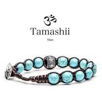 Tamashii - Gesegnetes Natursteinarmband aus Tibet - GEBETSMÜHLE Türkis