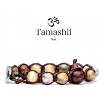 Tamashii - Gesegnetes Natursteinarmband aus Tibet - Wood Fossil - VERSTEINERTES HOLZ
