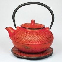 Japanische Gusseisenteekanne - Arare - Orange - 1,5l