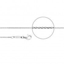 Der Kettenmacher - Zopfkette 12fach Diamantiert - 1mm - Silber - 38cm bis 55cm