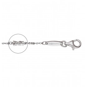 Der Kettenmacher - Ankerkette diamantiert - 0,9mm - Silber - Von 42cm bis 60cm