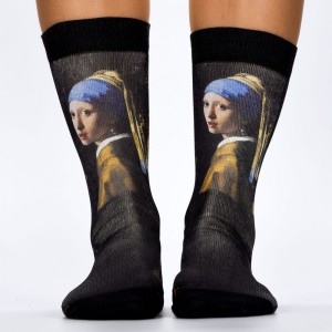 Wigglesteps - bunte SOCKEN für DAMEN - Johannes Vermeer - Girl with a Pearl