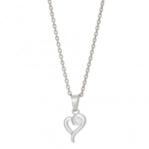 Nordahl Jewellery - Joanli Nor - Halskette Silber mit Herz und Zirkonia