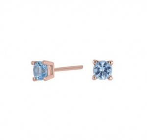 Nordahl Jewellery - Joanli Nor - Rosévergoldete Ohrstecker 4mm HELENNOR Blau