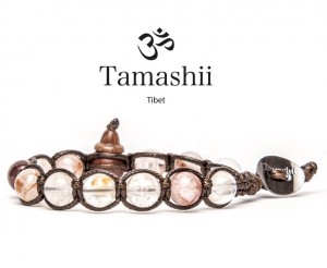 Tamashii - Gesegnetes Natursteinarmband aus Tibet - RED GLUE FLOWER