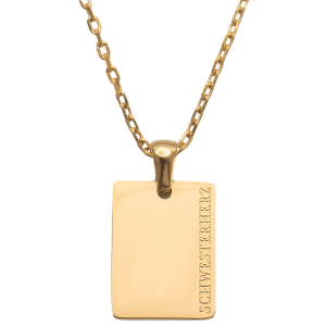 BLUMENKIND - Halskette mit Spruch - Gold glänzend - SCHWESTERHERZ