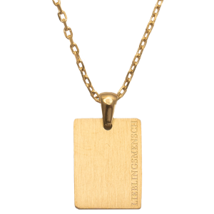 BLUMENKIND - Halskette mit Spruch - Gold matt - LIEBLINGSMENSCH