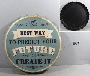 Retro Metallschild - The best way to predict your future is to create it