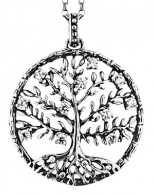 Julie Julsen - Lebensbaum - CRYSTAL TREE - Anthrazit / Grau - 30mm mit 15 Zirkonia