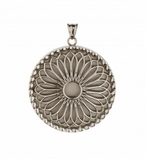 Traumfänger, Glücksanhänger - MEDAILLON  - 3,5cm - Silber