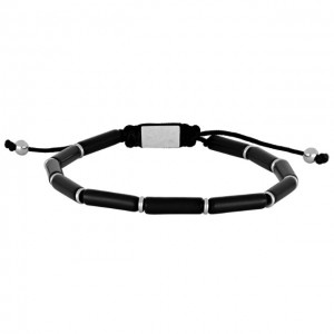 Nordahl Andersen - SON OF NOA - Herren ARMBAND - Schwarzer Onyx - Silber