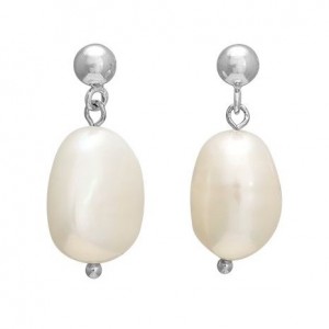 Nordahl Jewellery - Schmuck - Ohrstecker - Baroque 52 - Silber / Süsswasserperle - 20mm