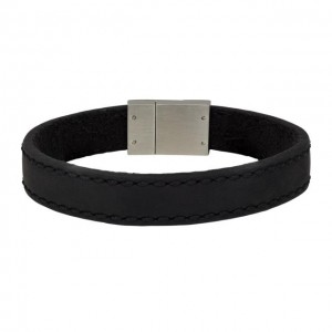 Nordahl Andersen - SON OF NOA - Herren ARMBAND - Kalbsleder Schwarz mit Naht - 21cm