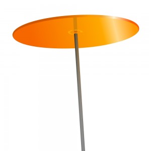 SONNENSCHEIBE - Sonnenfänger - ORANGE mit Schwingstab - groß 20cm