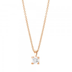 Joanli Nor - Swarovski - Schmuck - Amelianor - Halskette - Rosévergoldet  / Zirkonia - 5mm