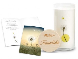 Allgäuer Heilkräuterkerze - TRAUERLICHT - Trauerkerze WIESE 