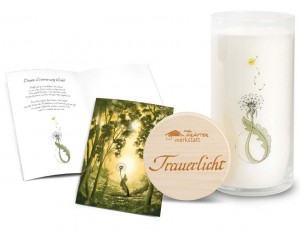 Allgäuer Heilkräuterkerze - TRAUERLICHT - Trauerkerze WALD