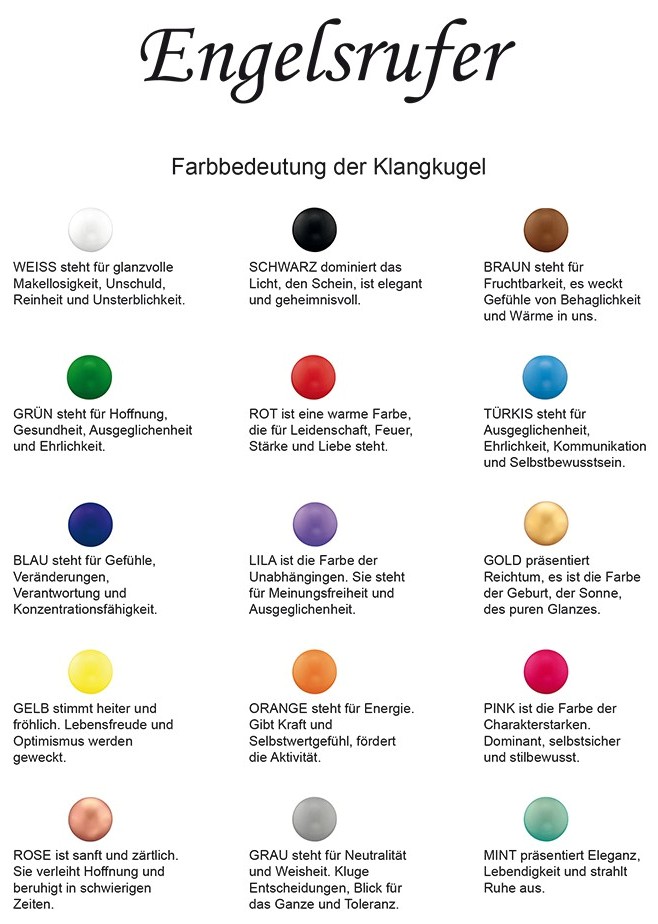 Engelsrufer - Farbbedeutungen